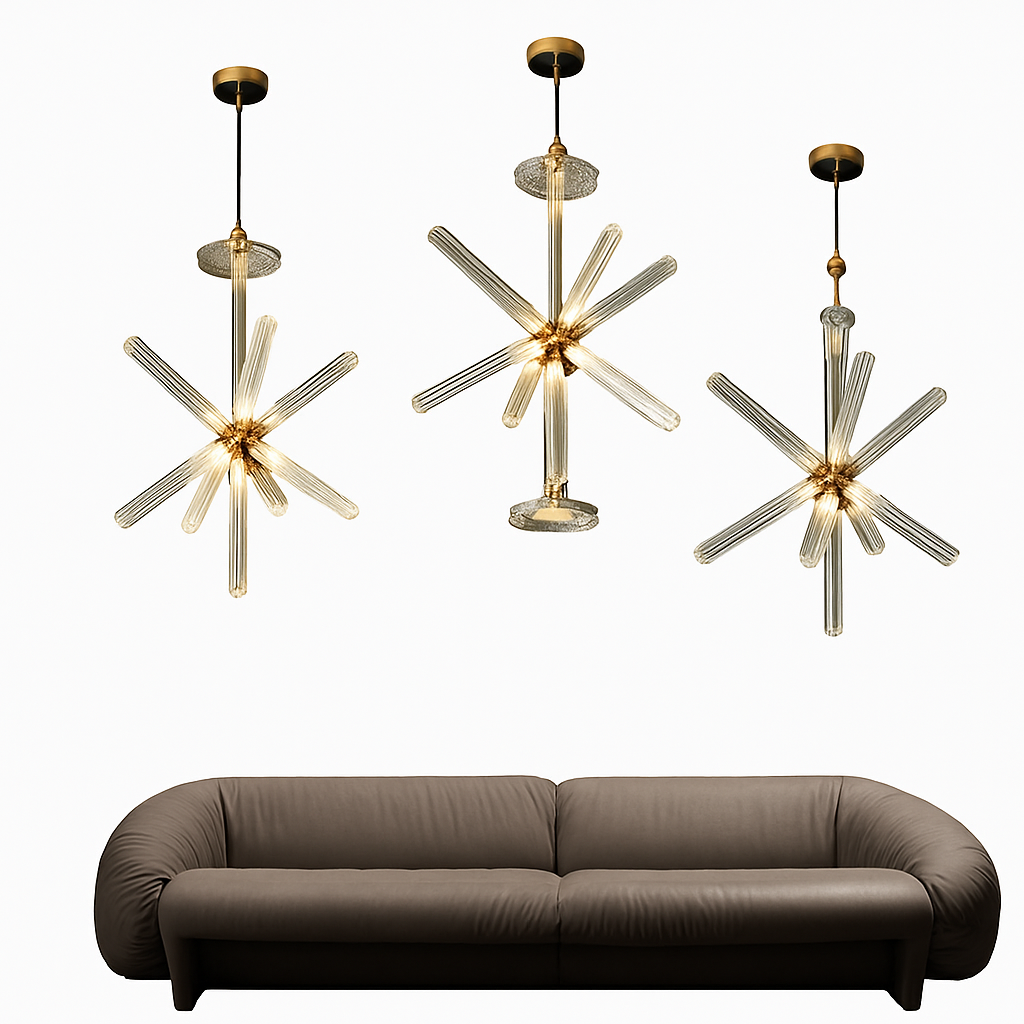 suspension nordique en verre transparent pour éclairage décoratif - vue 3 sur 20