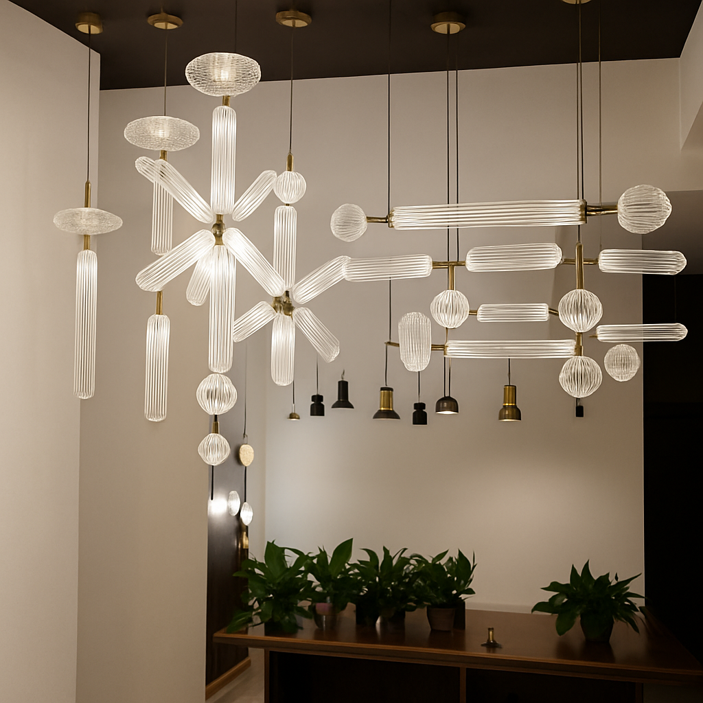 suspension nordique en verre transparent pour éclairage décoratif - vue 5 sur 20