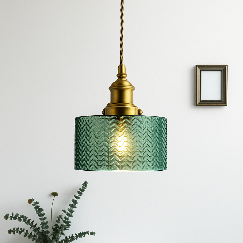 suspension nordique moderne avec abat-jour fleur en verre - vue 16 sur 30
