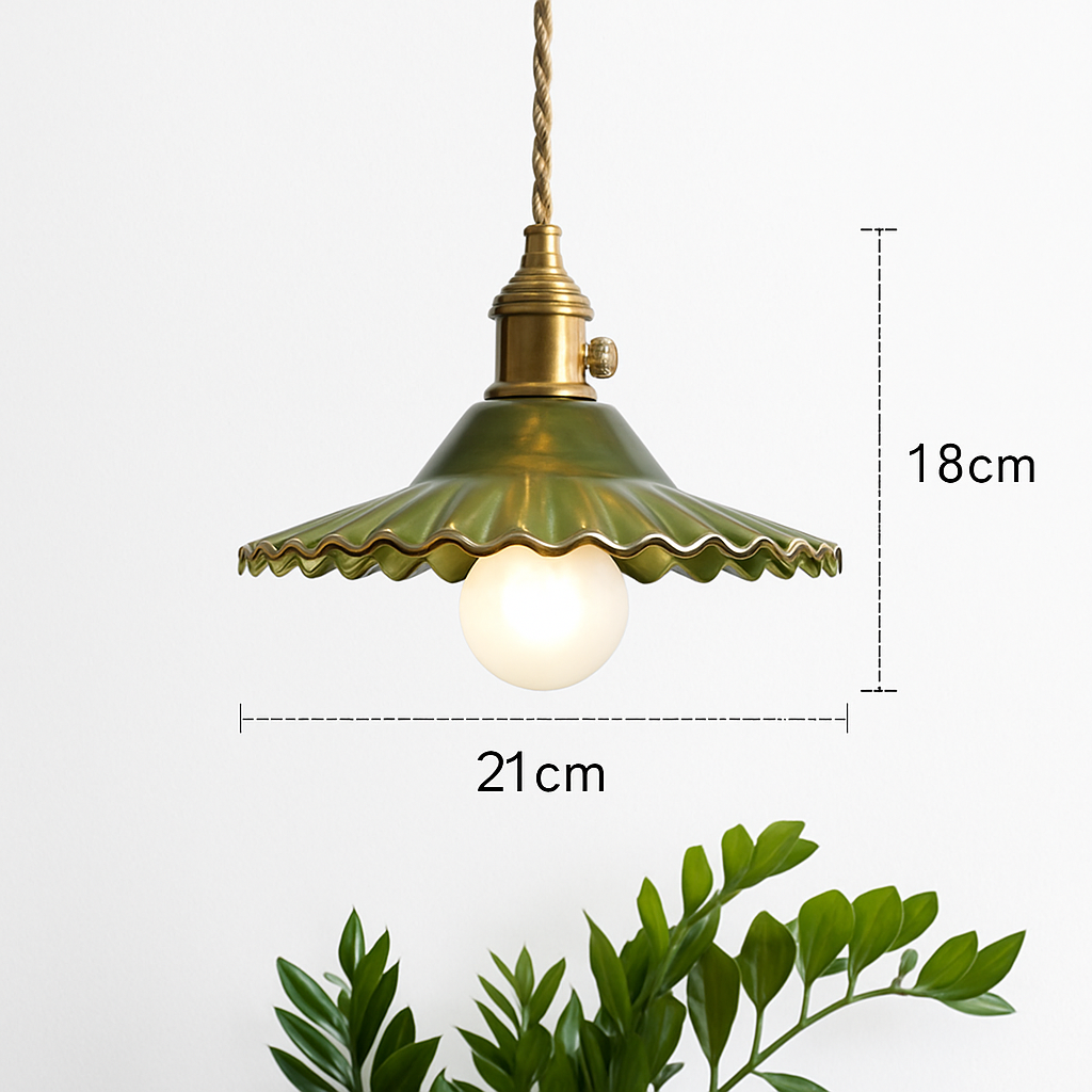 suspension nordique vintage rustique en cuivre wabi-sabi luminaire - vue 11 sur 15