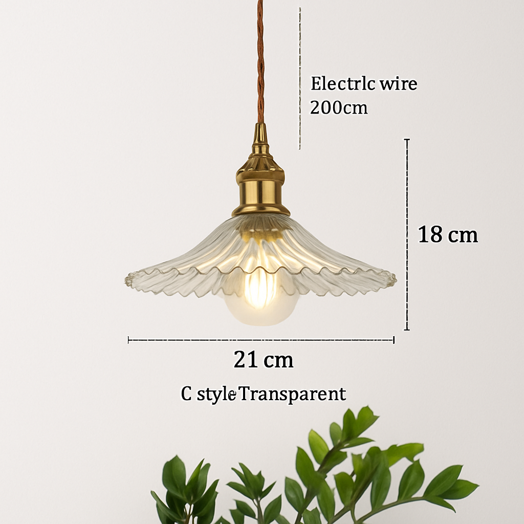suspension nordique vintage rustique en cuivre wabi-sabi luminaire - vue 12 sur 15