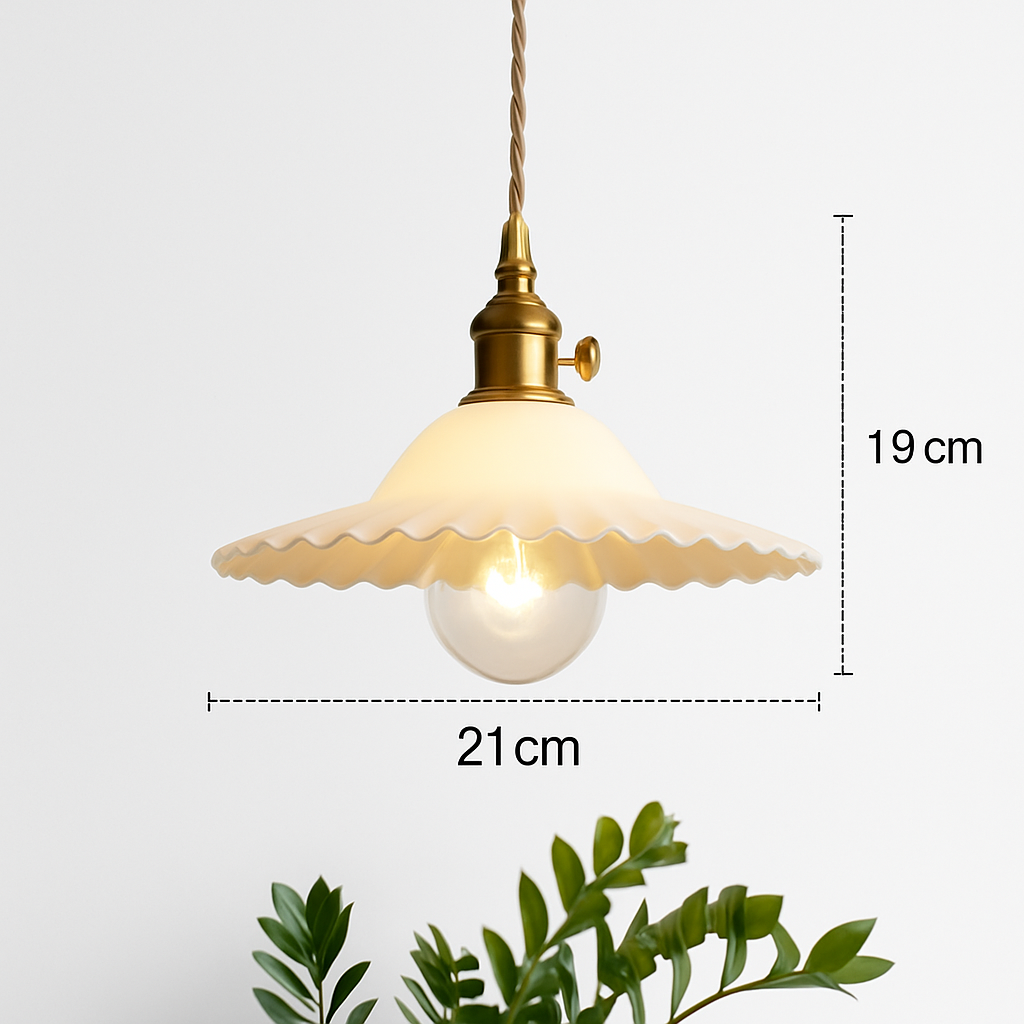 suspension nordique vintage rustique en cuivre wabi-sabi luminaire - vue 14 sur 15