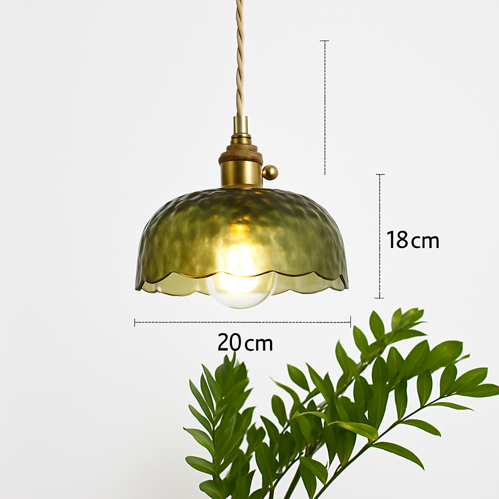 suspension nordique vintage rustique en cuivre wabi-sabi luminaire - vue 15 sur 15
