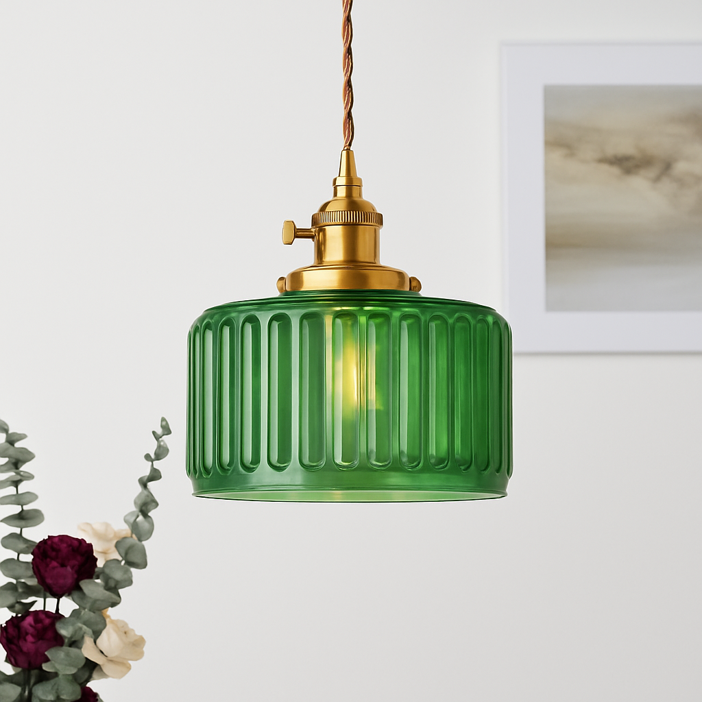 suspension nordique vintage rustique en cuivre wabi-sabi luminaire - vue 5 sur 15