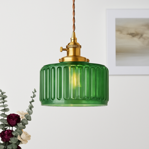 suspension nordique vintage rustique en cuivre wabi-sabi luminaire - vue 6 sur 15