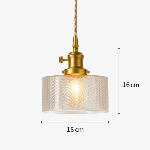 suspension nordique vintage rustique en cuivre wabi-sabi luminaire - vue 11 sur 15