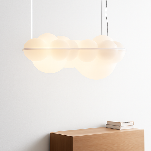 suspension nuvola nordique nuages led décoration design italien - vue 2 sur 16