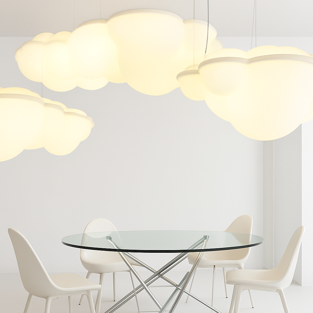 suspension nuvola nordique nuages led décoration design italien - vue 3 sur 16