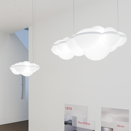 suspension nuvola nordique nuages led décoration design italien - vue 5 sur 16