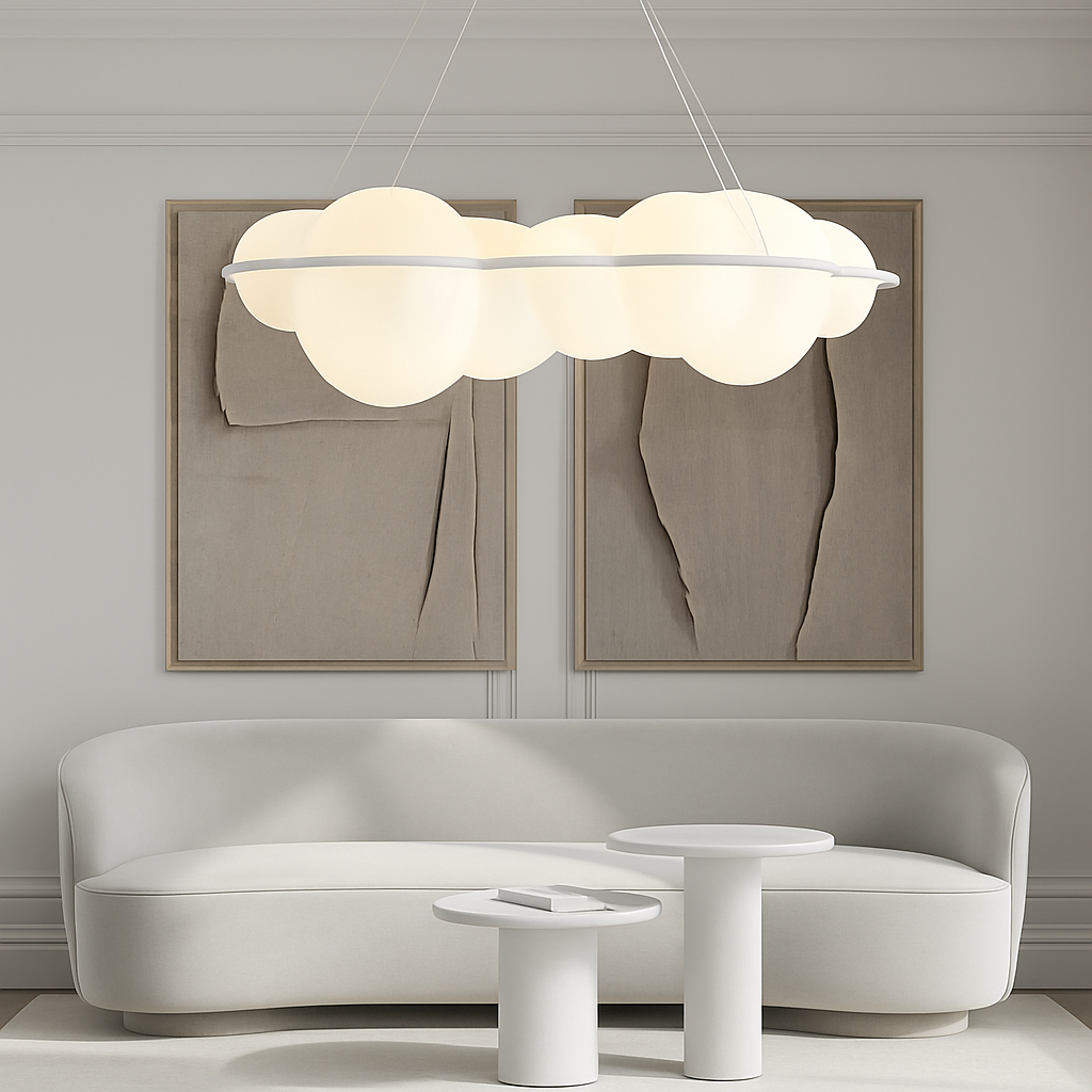 suspension nuvola nordique nuages led décoration design italien - vue 5 sur 16