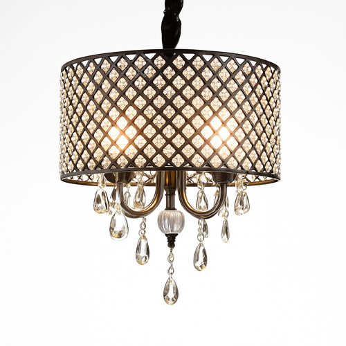 suspension rétro en cristal pour éclairage décoratif élégant - vue 2 sur 7