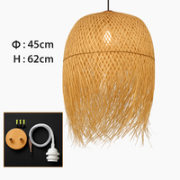 Suspension ronde en bambou tressé Japanese