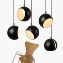 Suspension rotative moderne en forme d'araignée pour loft industriel