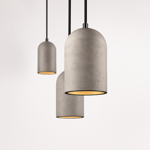 suspension rustique en ciment style industriel pour décoration intérieure - vue 2 sur 9