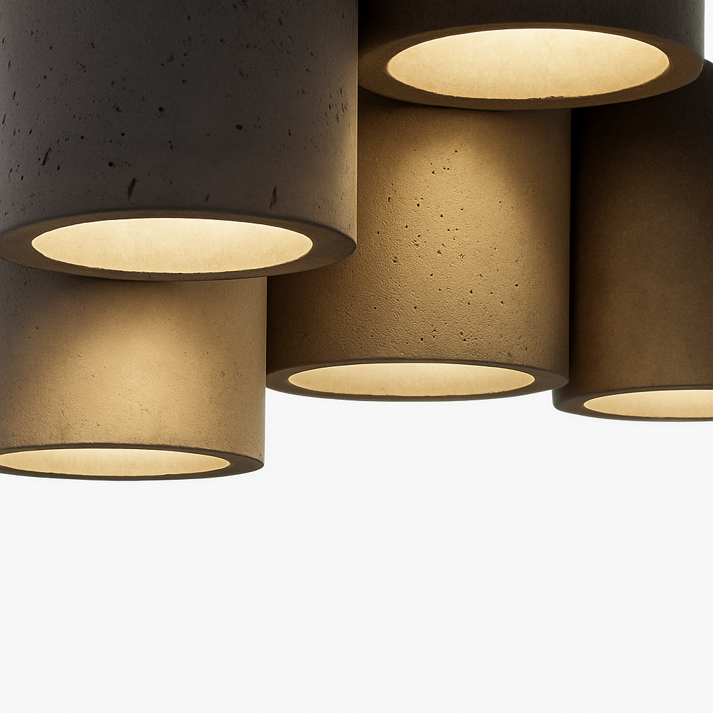 suspension rustique en ciment style industriel pour décoration intérieure - vue 6 sur 9