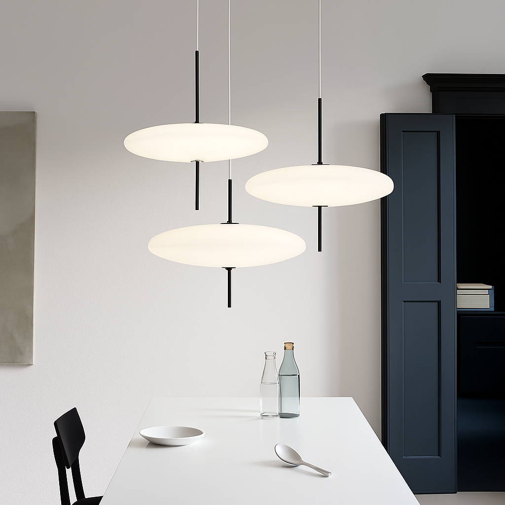 Suspension soucoupe volante modernes noires/blanches - vue 4 sur 10