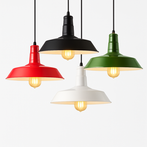 suspension style industriel rétro nordique pour bar loft - vue 2 sur 24