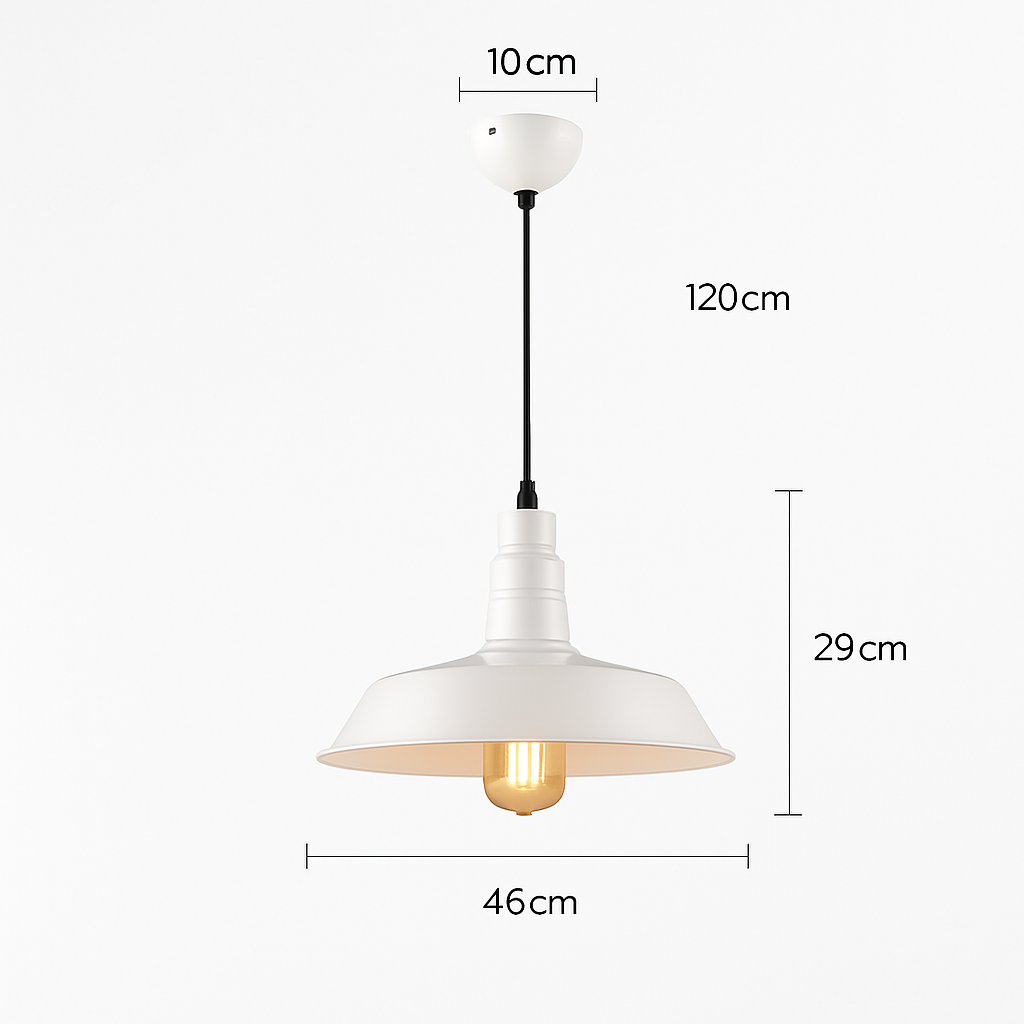 suspension style industriel rétro nordique pour bar loft - vue 12 sur 24