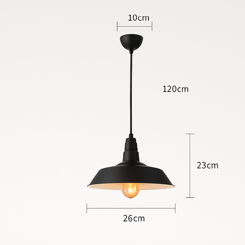 suspension style industriel rétro nordique pour bar loft - vue 14 sur 24