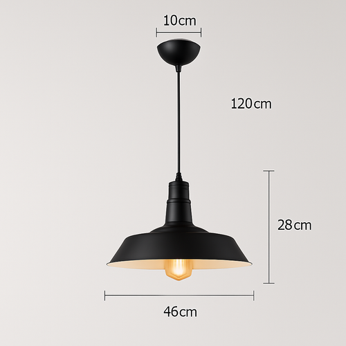 suspension style industriel rétro nordique pour bar loft - vue 4 sur 24