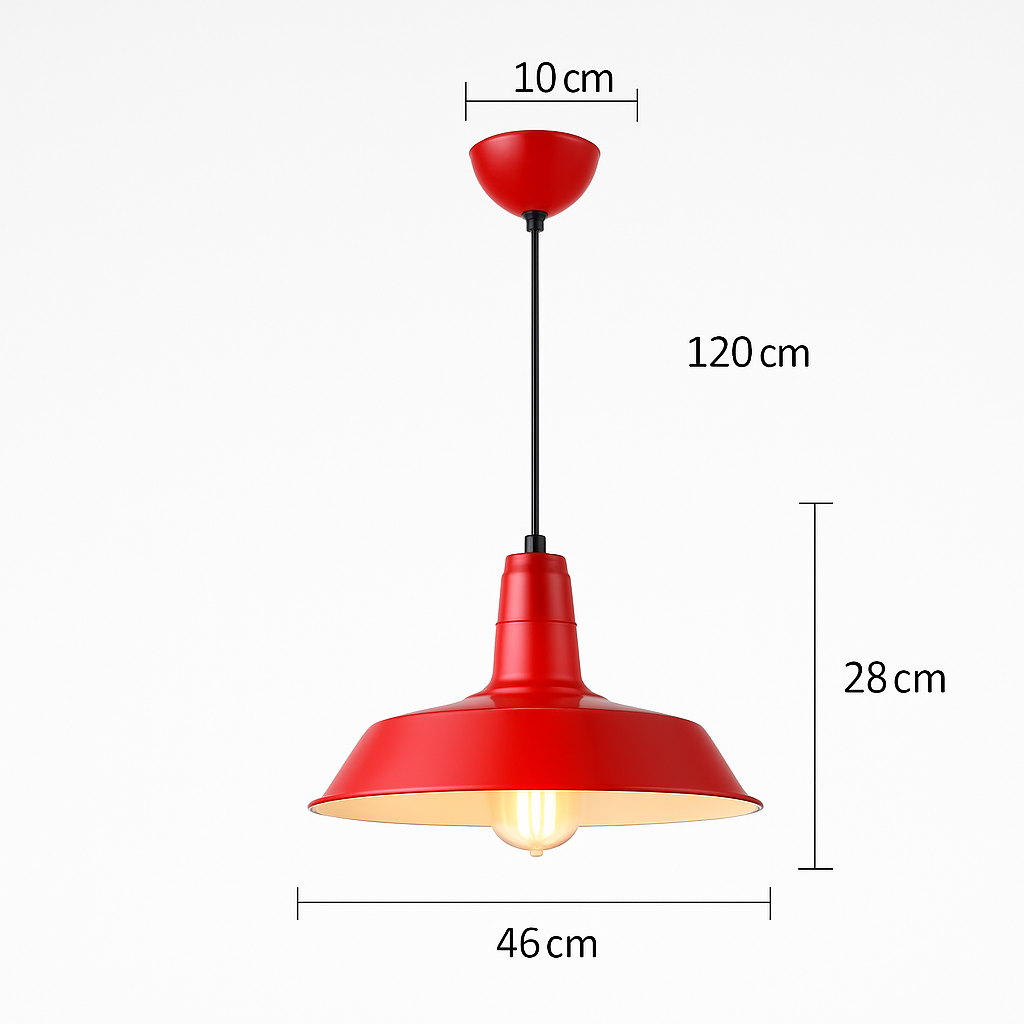 suspension style industriel rétro nordique pour bar loft - vue 24 sur 24