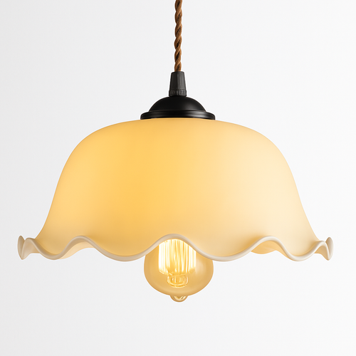Suspension vintage edison en verre avec prise en cuivre - vue 12 sur 30