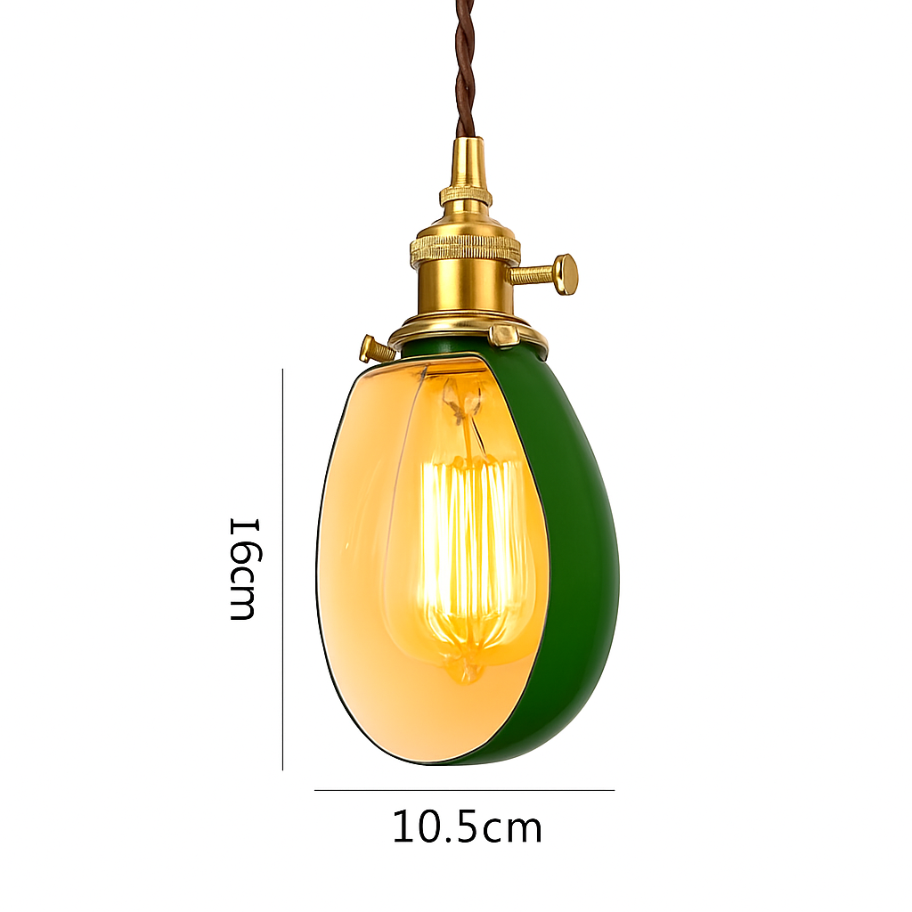 Suspension vintage edison en verre avec prise en cuivre - vue 13 sur 30