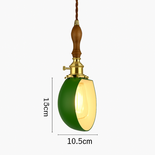 Suspension vintage edison en verre avec prise en cuivre - vue 14 sur 30