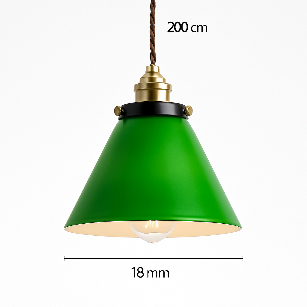 Suspension vintage edison en verre avec prise en cuivre - vue 15 sur 30