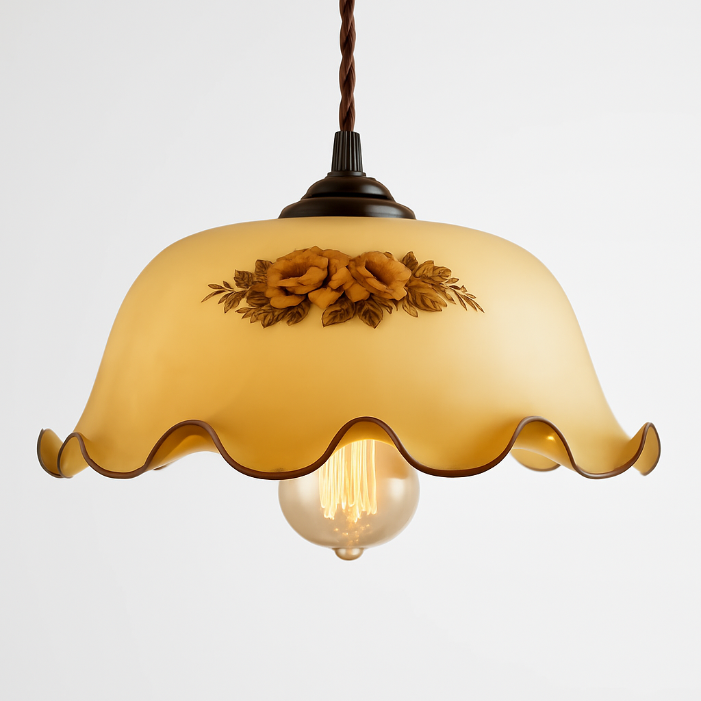 Suspension vintage edison en verre avec prise en cuivre - vue 17 sur 30