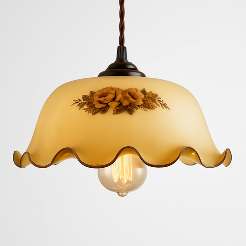Suspension vintage edison en verre avec prise en cuivre - vue 17 sur 30