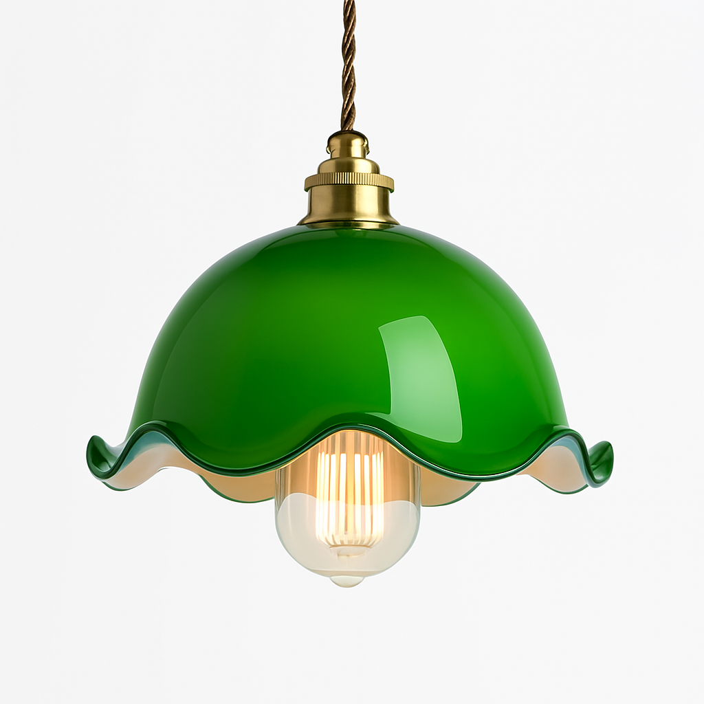 Suspension vintage edison en verre avec prise en cuivre - vue 21 sur 30