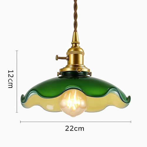 Suspension vintage edison en verre avec prise en cuivre - vue 28 sur 30