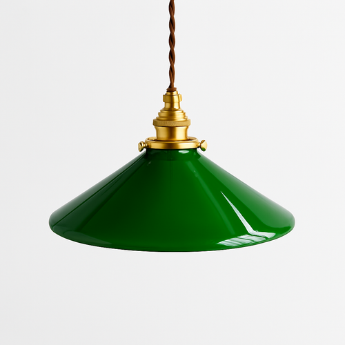 Suspension vintage edison en verre avec prise en cuivre - vue 4 sur 30