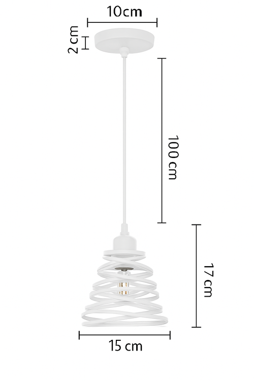 Suspension vintage en fer forgé pour intérieur moderne - vue 12 sur 18