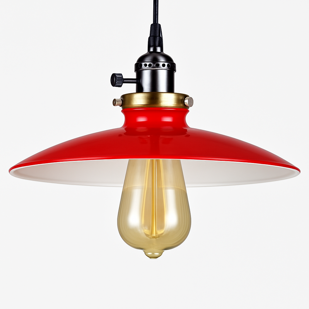 Suspension vintage à LED style rétro en métal - vue 6 sur 9