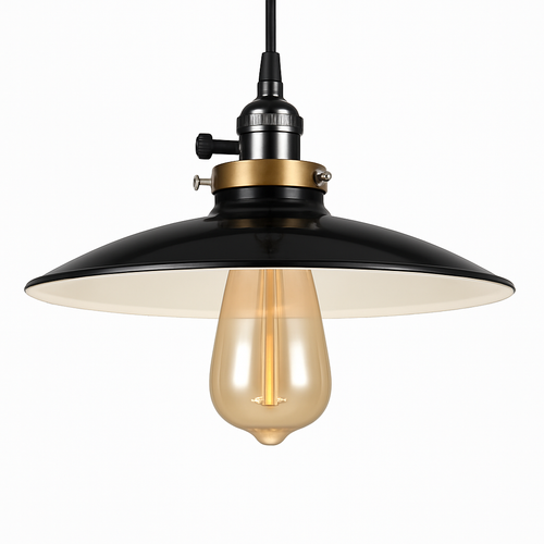 Suspension vintage à LED style rétro en métal - vue 8 sur 9