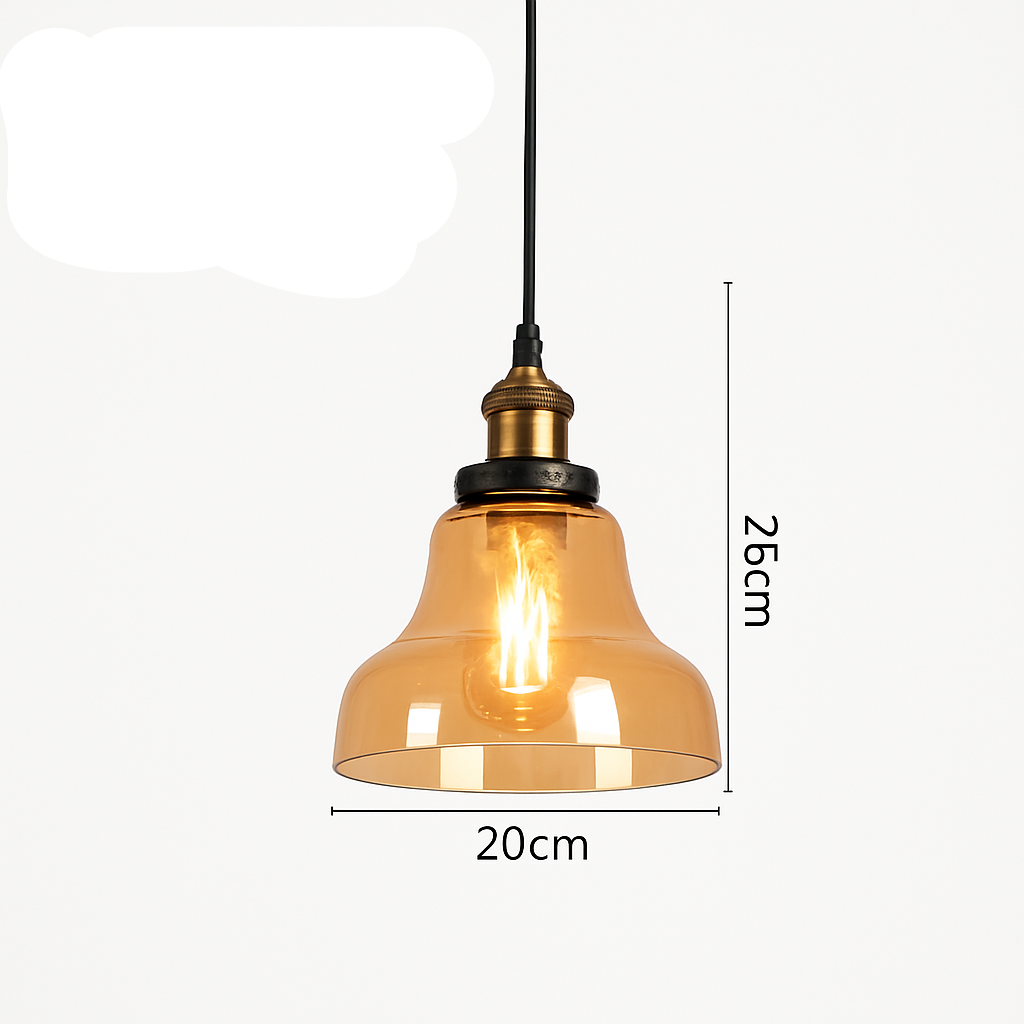 suspension vintage nordique en verre industriel pour bar - vue 17 sur 30