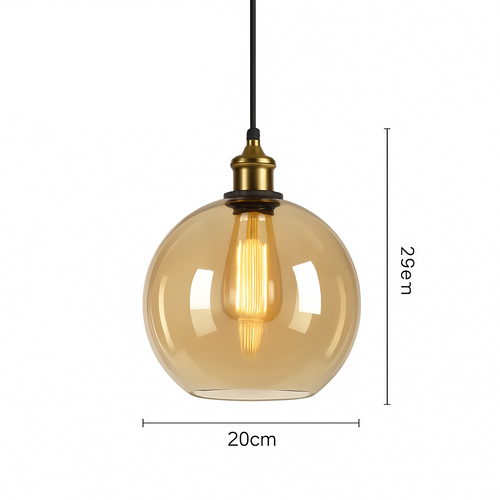 suspension vintage nordique en verre industriel pour bar - vue 19 sur 30