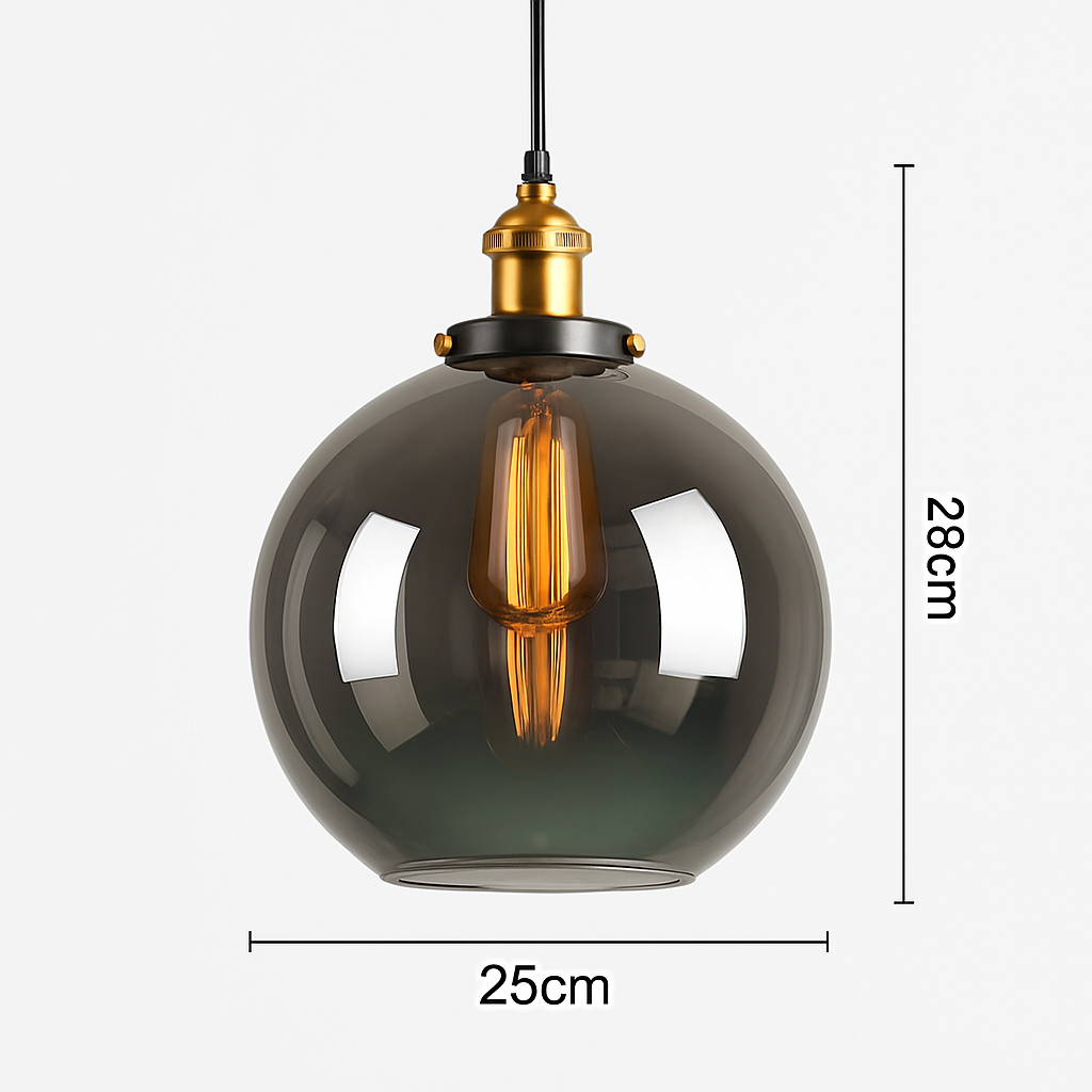 suspension vintage nordique en verre industriel pour bar - vue 19 sur 30
