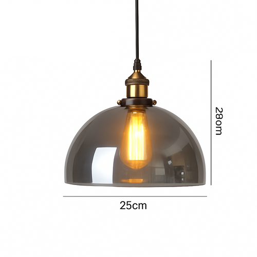 suspension vintage nordique en verre industriel pour bar - vue 22 sur 30