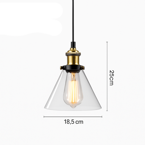 suspension vintage nordique en verre industriel pour bar - vue 25 sur 30