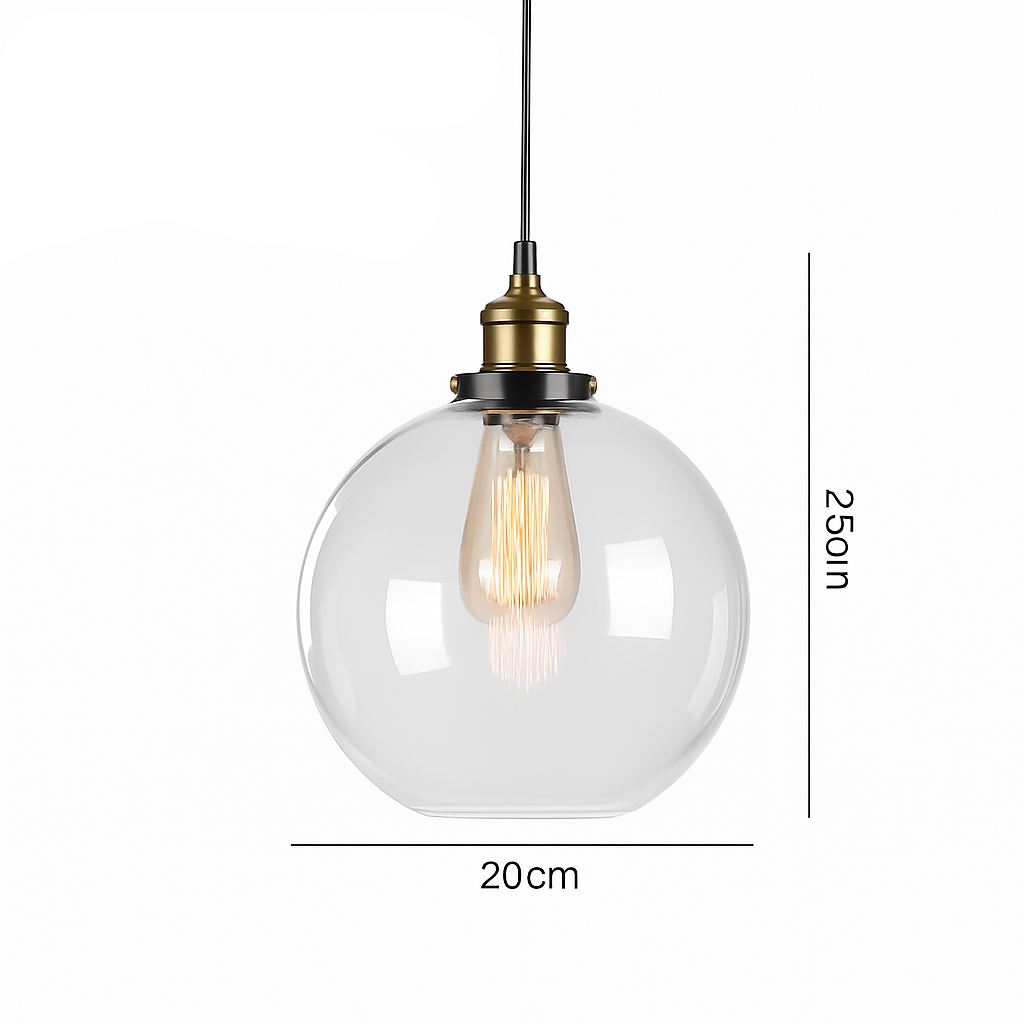 suspension vintage nordique en verre industriel pour bar - vue 26 sur 30