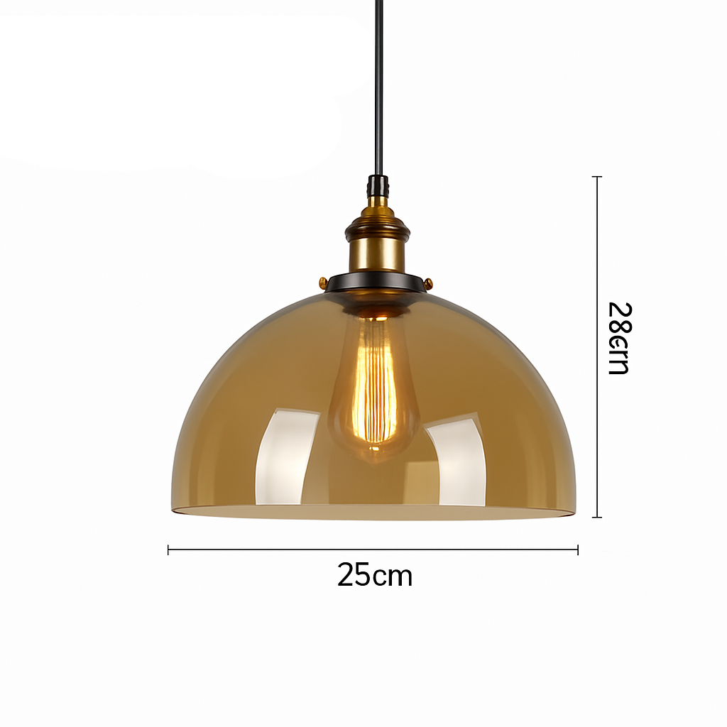 suspension vintage nordique en verre industriel pour bar - vue 29 sur 30
