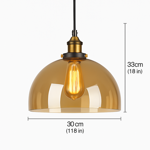 suspension vintage nordique en verre industriel pour bar - vue 31 sur 30
