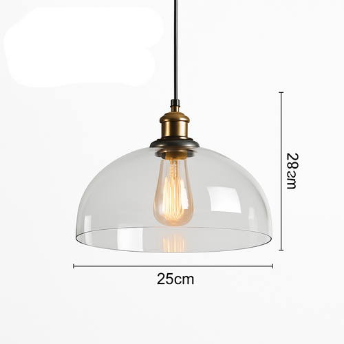 suspension vintage nordique en verre industriel pour bar - vue 10 sur 30