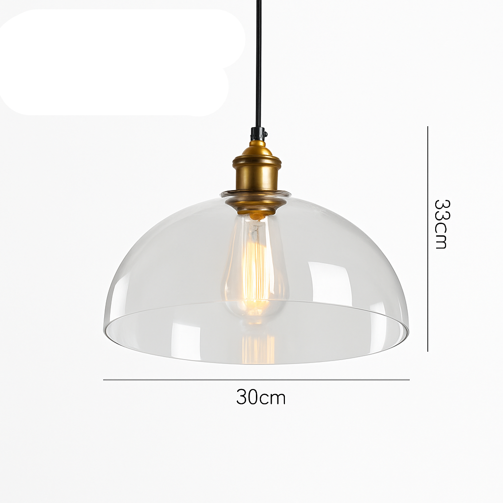 suspension vintage nordique en verre industriel pour bar - vue 10 sur 30