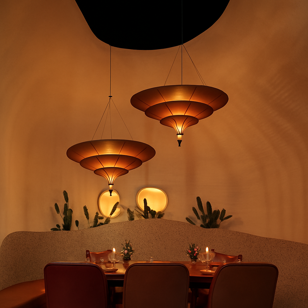 suspension vintage style asiatique wabi-sabi luminaire suspendu - vue 4 sur 9
