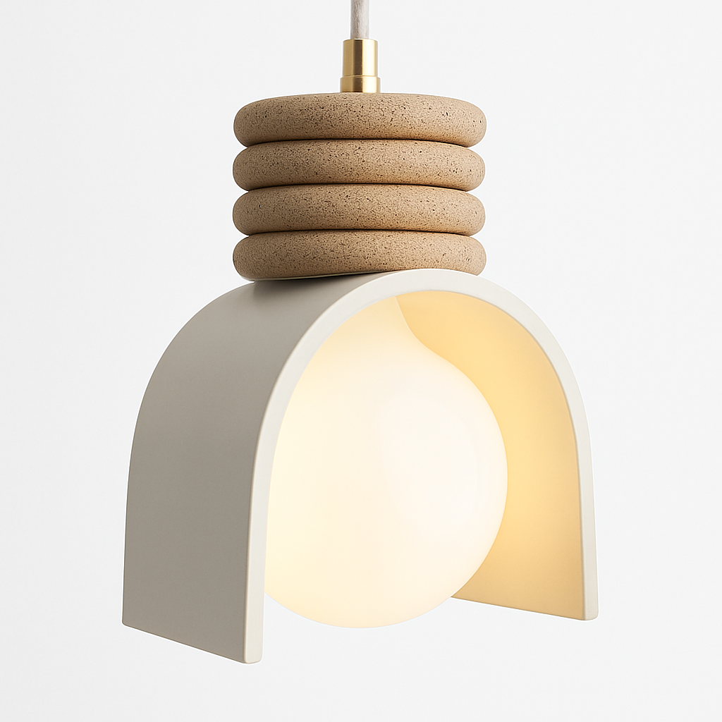 suspension wabi-sabi en verre pour bar et cuisine - vue 3 sur 7