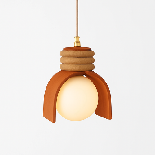 suspension wabi-sabi en verre pour bar et cuisine - vue 5 sur 7